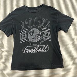 Washed gray/Black Raiders Football T-Shirt